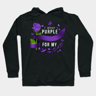 I Wear Purple For My Dad Alzheimer's Awareness Hoodie